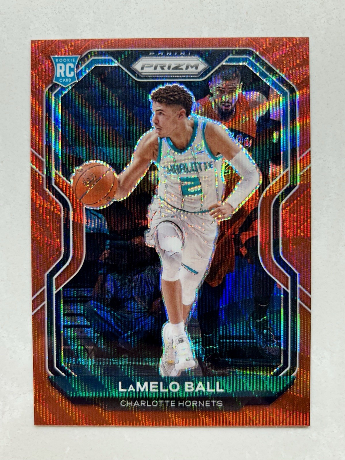 LaMelo Ball #278 Red Wave Prizm 2020-21 Panini Prizm Charlotte Hornets! RC! 🔥