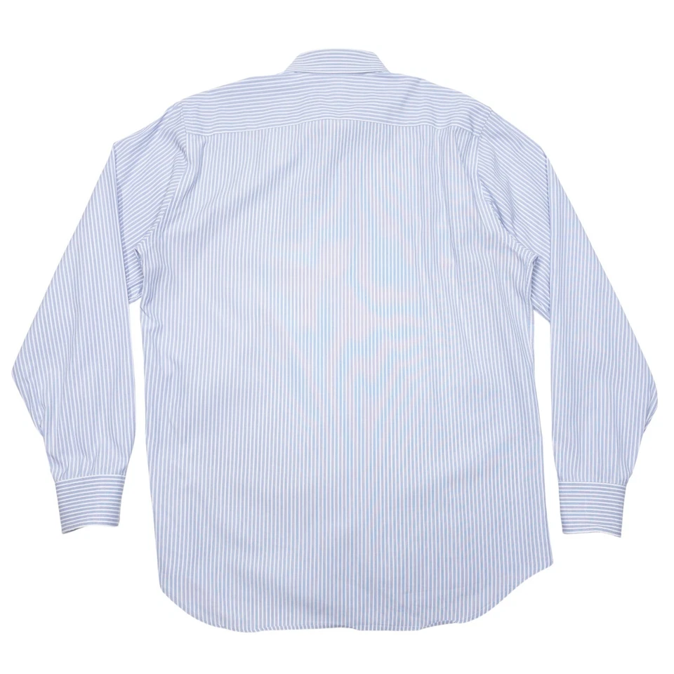 Camisa de vestir a rayas Canali para hombre 16,5 (42) manga larga hecha en Italia diseñador Foto 3 de 4