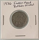 1936 Indian Head Buffalo Nickel Coin