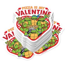 TEENAGE MUTANT NINJA TURTLES VALENTINE DIE CUT VINYL 50 CT STICKER PACK