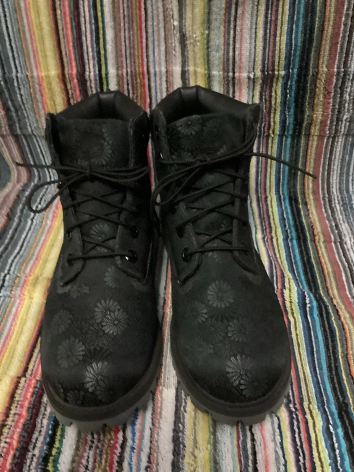 Timberland 6 IN stivali classici neri floreali da esterno taglia 5 5 bambina