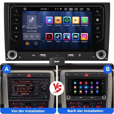 DAB+ Autoradio Für Audi A4 8E S4 B6 B7 RS4 Android 14 64G Apple Carplay NAVI RDS