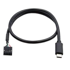 USB 2.0 Front Panel Header 9/10Pin to USB C Male Mainboard Header USB Type-C