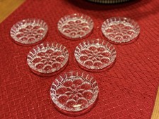 Set 6 Vintage Beyer 1950s West Germany 24% Lead Crystal Coasters