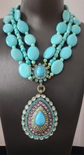 Heidi Daus Refined Luxury Faux Turquoise Neck...