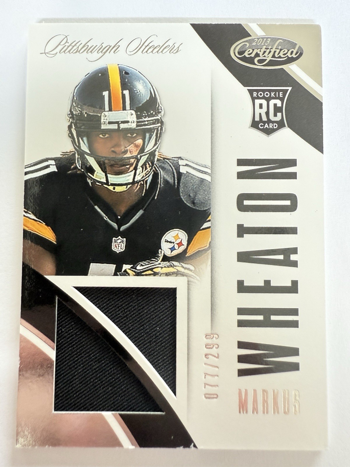 Markus Wheaton Panini Certified Rookie Fabric of the Game Team Die Cut #23 Base