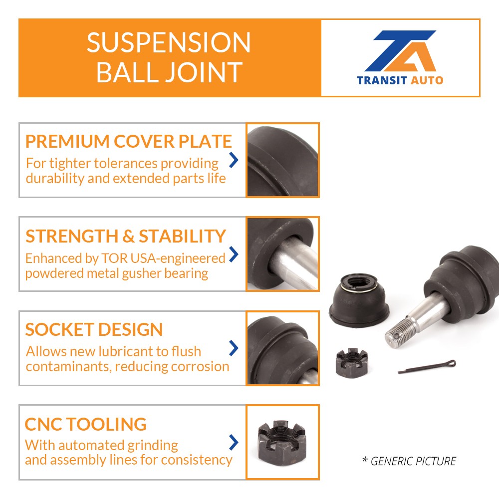 Front Upper Control Arm & Lower Ball Joint Kit For 1998-2011 Ford Ranger 2WD / Mazda B2300