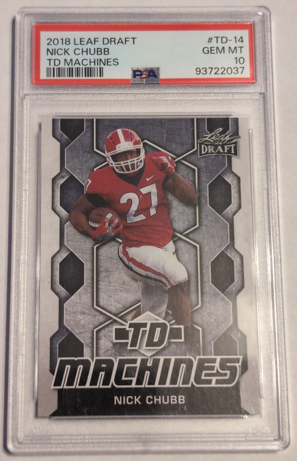 Nick Chubb Leaf Draft TD Machines #TD14 Base