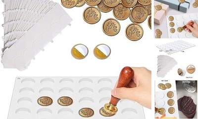 Silicone Mat for Wax Seal Stamp, Wax Seal Kit, 30-Cavity Wax Sealing Mat with 