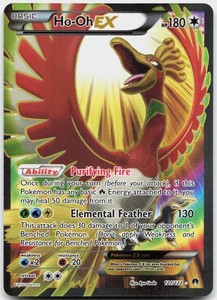ho oh ex pokemon card value Ho-Oh 121/122 Full Art Ultra Rare XY Breakpoint Near M put this Pokemon onto your Bench and attach 3 different types of basic Energy cards from your discard pile to this Pokemon Ho-oh Ex Crown Rare -