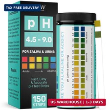 pH Test Strips for Urine and Saliva - 150 Litmus Paper pH Test Strips with Ebook