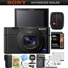 Sony Cyber-Shot DSC-RX100 VII Camera Kit DSC-RX100M7 3x Battery 64GB Bundle