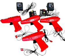 Vintage Artin SpeedTrack 2 - 4 Red Speedtrack Controllers And Power Transformer