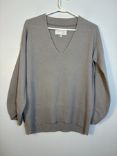 brochu walker 100 cashmere sweater Sz M Super Soft Designer V Neck Luxury