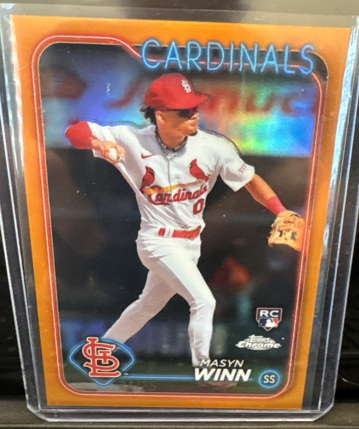 2024 Topps Chrome Masyn Winn 189 True Orange Refractor 24/25 Clean