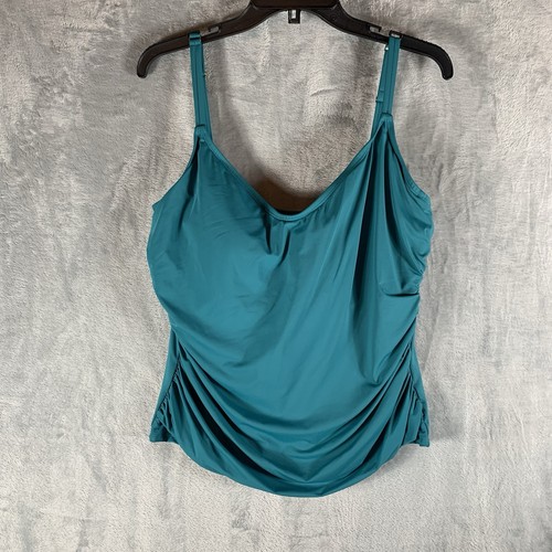 Bleu Rod Beattie Women's Swimsuit 18W Tankini Top Underwire Scoop Neck Ocean