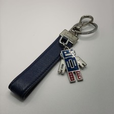 PRADA Robot Charm Key Holder Current Model Saffiano Leather