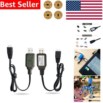Fast Charge 7.4V 2S Lipo USB Power Cable for RC Vehicles, Splatter Blaster