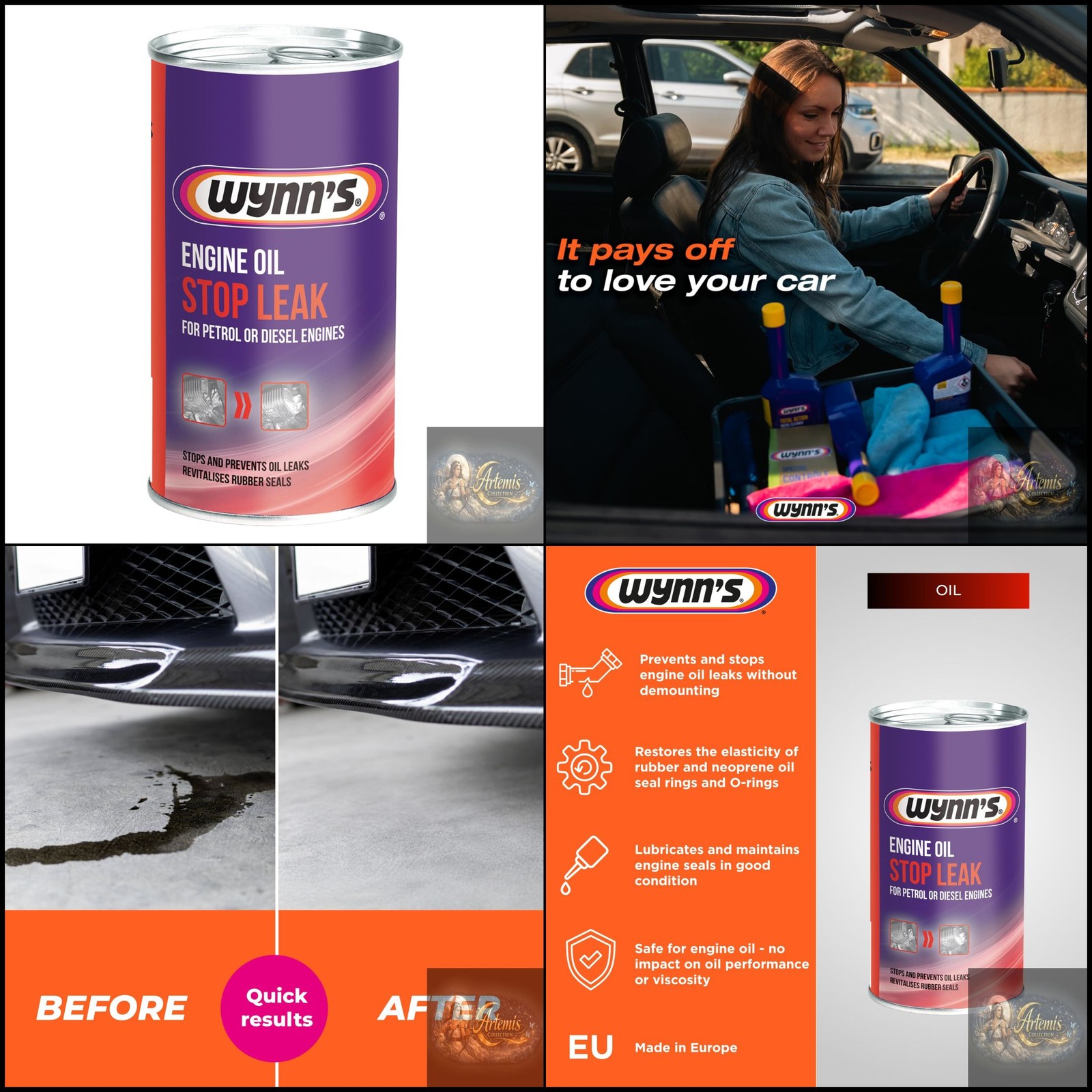 WYNNS Engine Stop Leak Sealant Car Van Maintenance OIL LEAK 325ml - Image 8