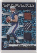 2019 Panini Spectra Building Blocks Neon Blue Prizm 27/50 Jarrett Stidham nd3