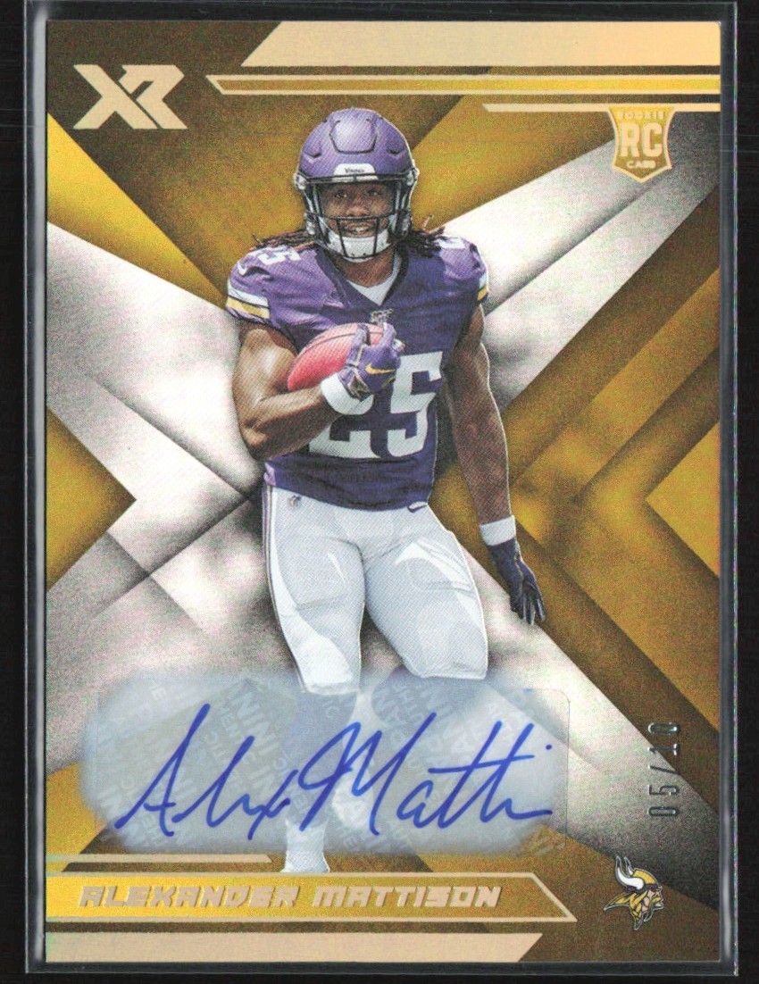 Alexander Mattison Panini XR #134 Autograph-Gold