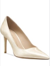 Stuart Weitzman New Power 85 Pump 9AA patent leather color seashell Retail 525