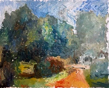 Post-Cubism Plein Air Oil Painting Landscape Nature 16x20 Canvas Original Art