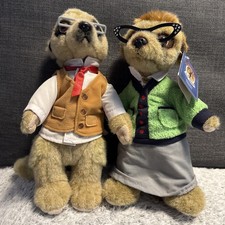 2x Compare the Meerkat Plush Toys - Maiya & Yakov - Collectible Characters