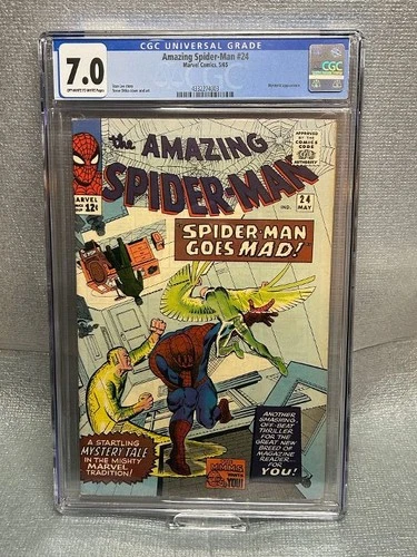 Amazing Spider-Man #24 CGC 7.0, OW-WP, Mephisto App,Stan Lee Story & Ditko Cover