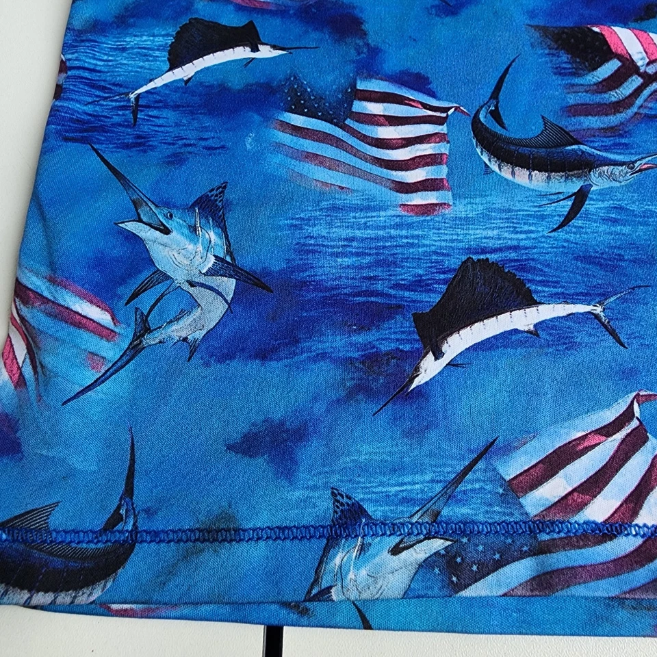 Camisa de manga larga con estampado de peces bandera espada Reel Legends para niños L 14/16 Foto 2 de 4