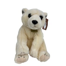 Miyoni by Aurora Polar Bear Plush White Stuffed Animal Toy with Tags 9 Inch