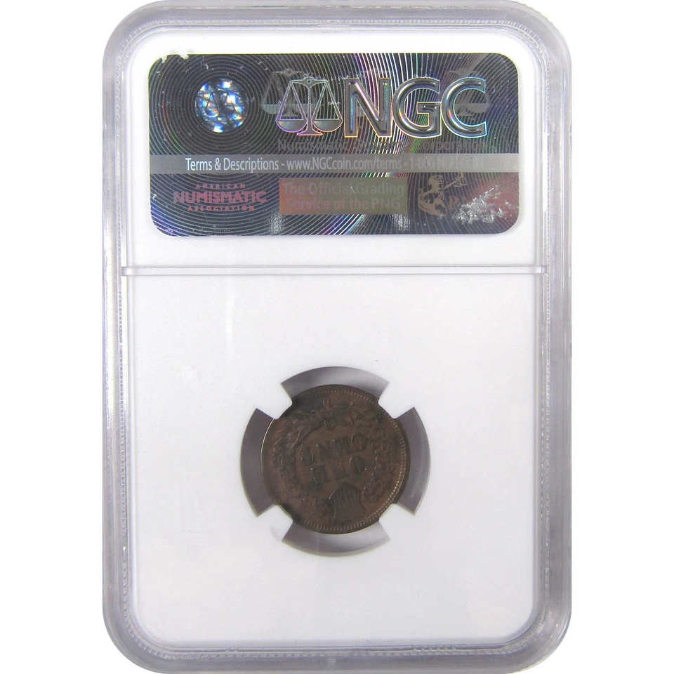1866 Indian Head Cent VF 35 BN NGC Penny 1c Coin SKU:I17376 - Image 2 of 4