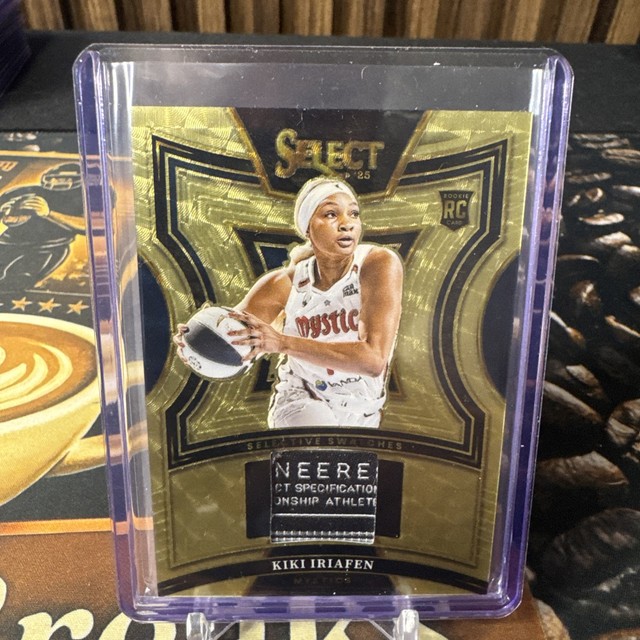 2025 Panini Select WNBA Kiki Iriafen RC Gold Vinyl Prizm 1/1 Patch Laundry Tag
