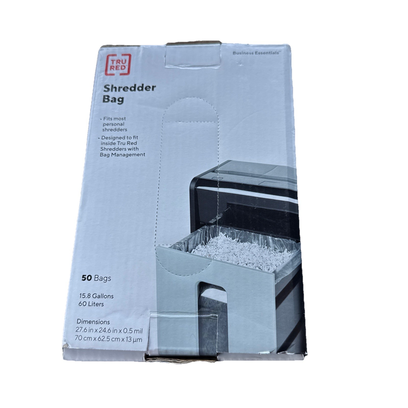 15.8 Gallon Shredder Bags - 50 Count Durable & Easy-Use for Personal Shredders