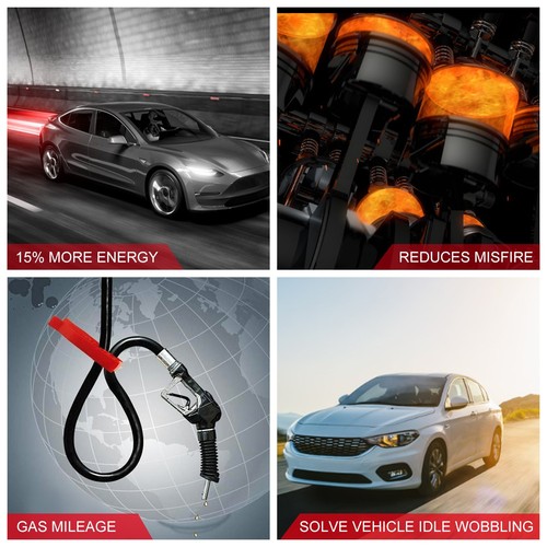 8X Round Ignition Coil Wires Pack For Chevy Silverado GMC 4.8 5.3 6.0L V8 UF262 - Picture 9 of 18