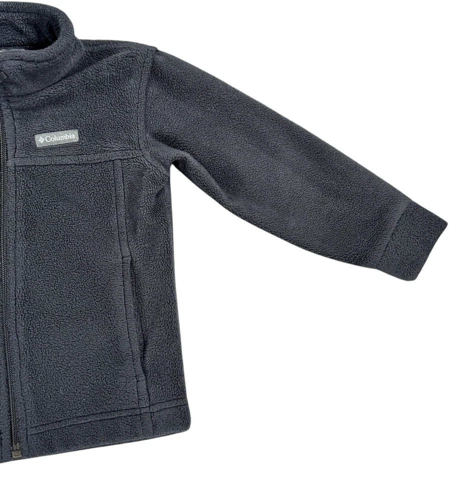 Chaqueta polar Columbia niños 3T niño pequeño negra bolsillos con cremallera completa Steens Mountain ll Foto 4 de 4
