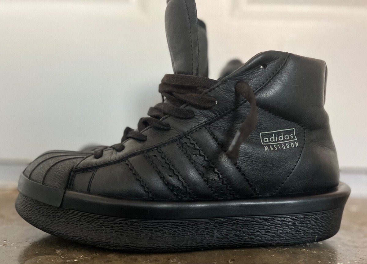 Adidas x Rick OWENS Mastodon Triple Black Leather Sneaker
