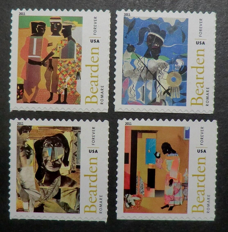 4566 - 4569 MNH 2011 FCF Romare Bearden Spiral Group Black Artists Art Charlotte