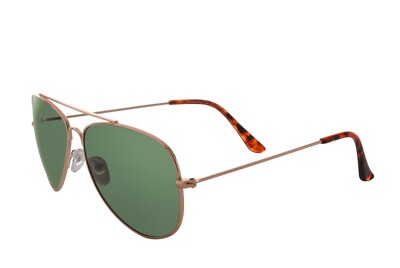 Trendige klassische Sonnenbrille goldgrüne Gläser billig Herren Damen