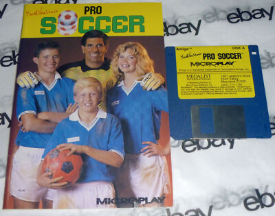 Commodore Amiga Keith Van Eron's PRO SOCCER 1989 3.5'' disk + manual Microplay