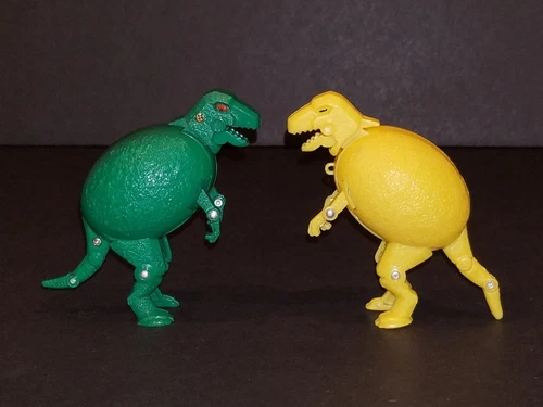 Vintage Tamagoras T-Rex Dinosaur KO Figure Egg Monsters Meteorbs Orb Transformer