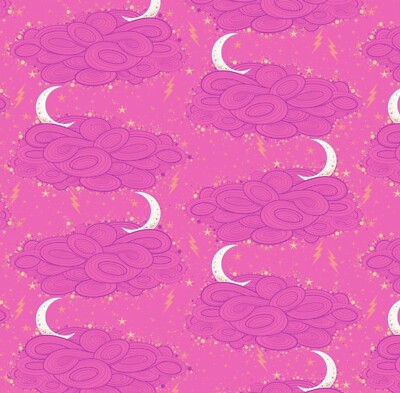 Tula Pink Nightshade Storm Clouds Oleander fabric by the yard