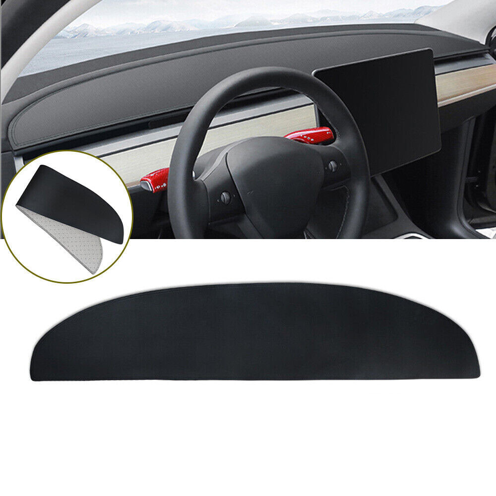 For Tesla Model 3 Y Leather Car Dashboard Cover Non-Slip Dashmat Dash Mat
