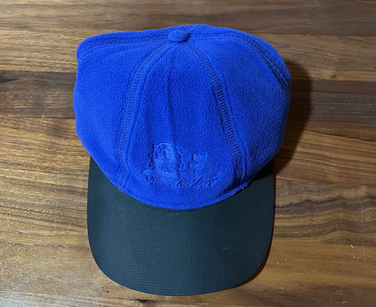 Aime Leon Dore ALD Blue Unisphere Fleece Hat Cap Nylon Brim FW22 Embossed Logo
