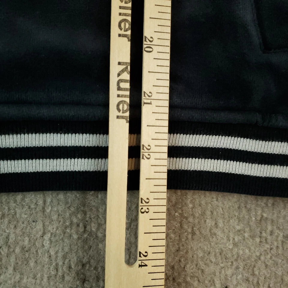 Jaqueta Pólo Sul Feminina 2XL XXL Veludo Azul Zíper Completo Bolsos Pista - Imagem 3 de 4