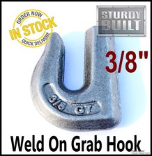 4pc 38 Weld On Grab Tow Hook Bucket Trailer Tractor Rigging Chain Forged G70