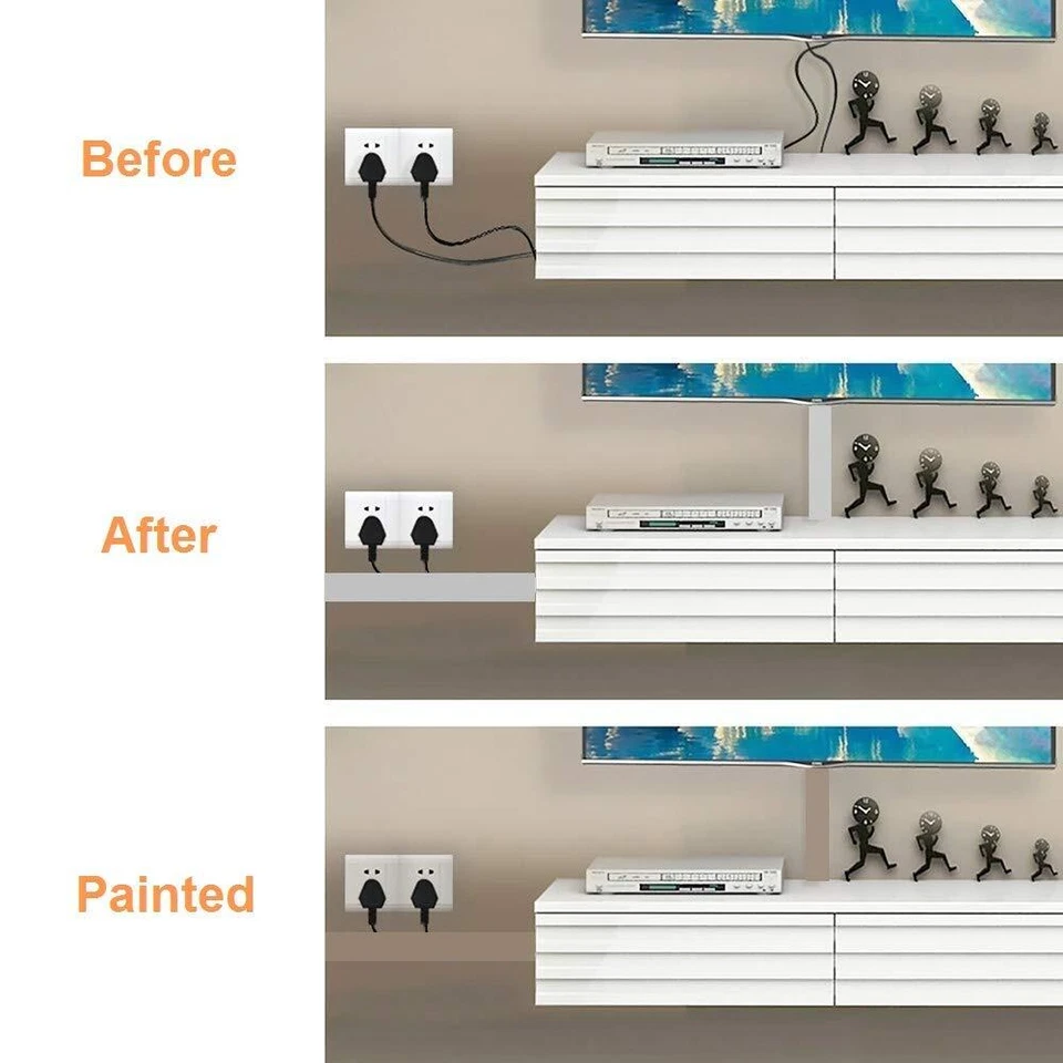 Kit de pista de rodadura de cable, conducto de cableado de ranura abierta de 138 pulgadas con cubierta de gestión de cables Foto 4 de 4