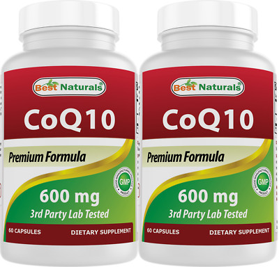 2 Pack Best Naturals CoQ10 600 mg 60 Capsules