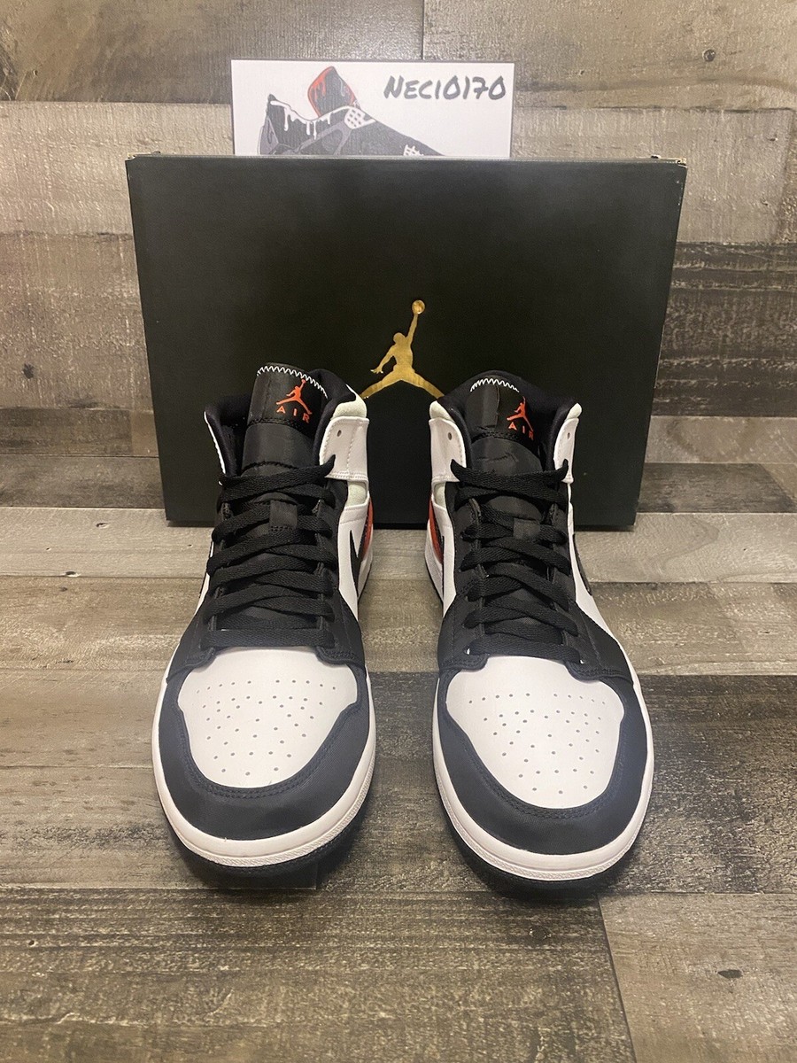 air jordan 1 mid trainers white track red black igloo