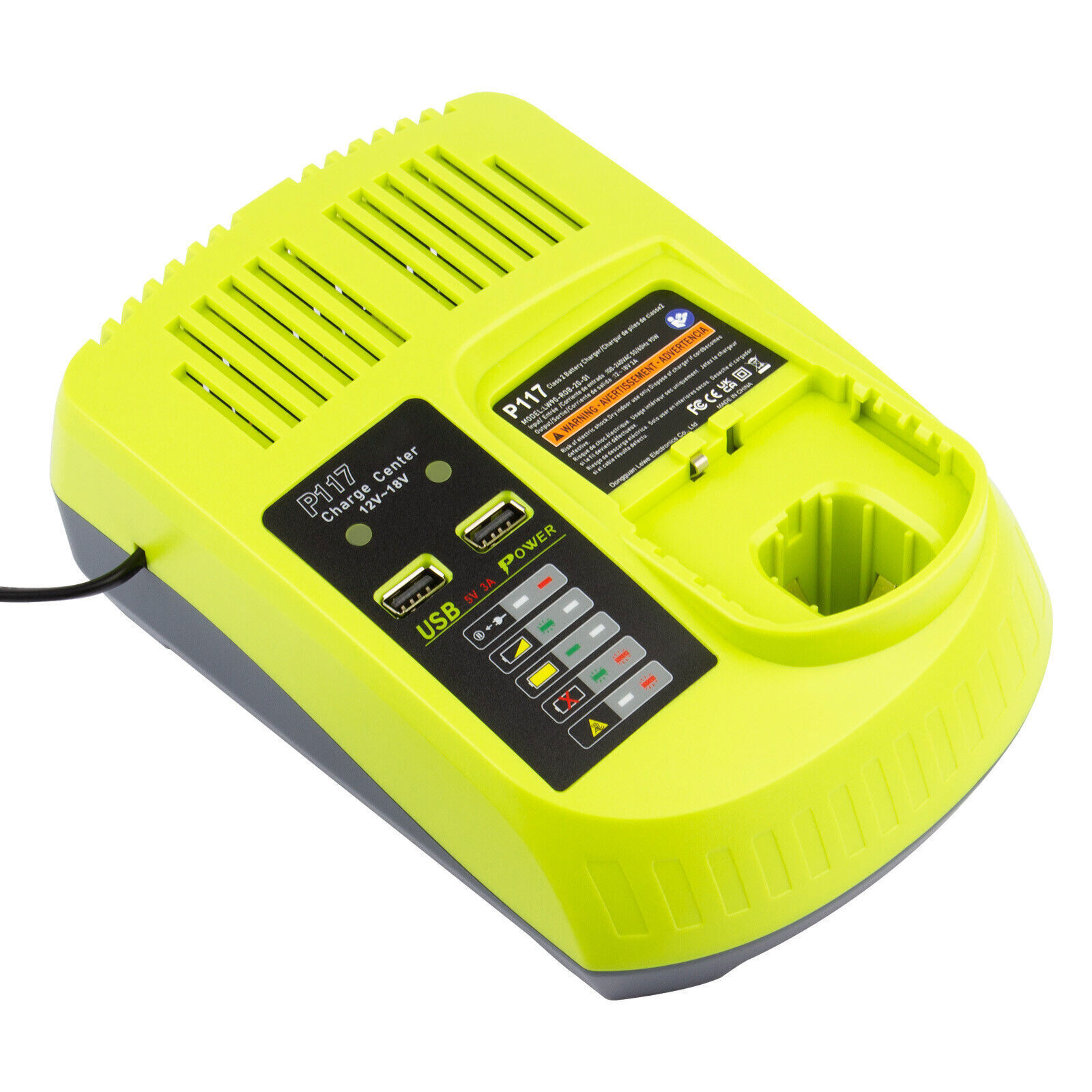 Charger For RYOBI P108 18V 18 Volt One Plus High Capacity Lithium-ion Battery